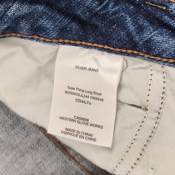 Silver NWT Sure Thing Long Short High Rise Denim Women's Plus Size 24 - Picture 10 of 11